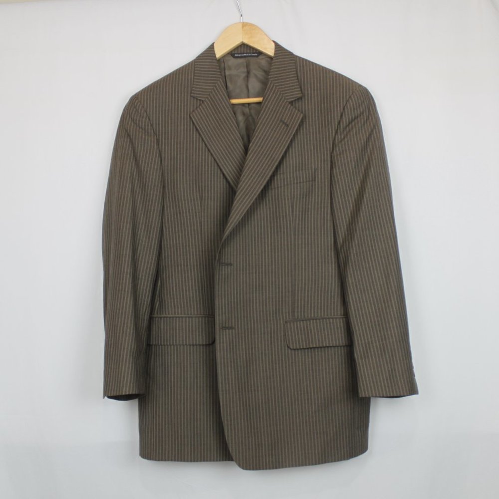 Coppley Brown Tan Pinstripe Blazer